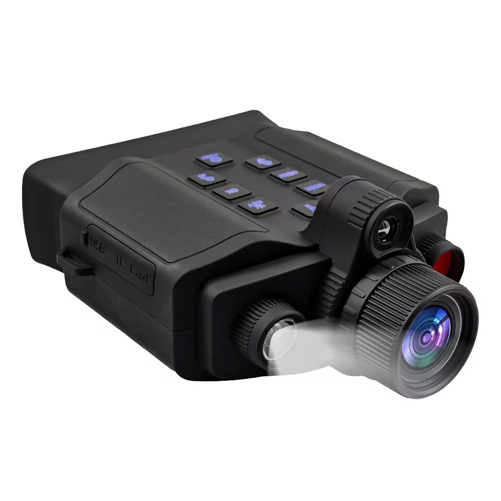 Thermal & Infrared Night Vision Binoculars with 5K Video Recorder - left side