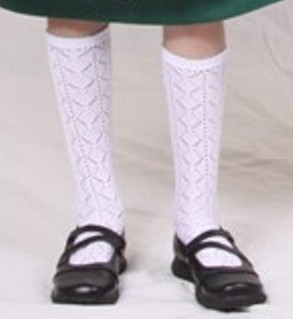 girls white knee socks