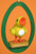 Colorful Egg Chick Ornament