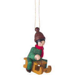 Holiday Sports Children Ornament Sitting on Sled