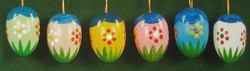 Six Colorful Meadows Eggs Ornaments