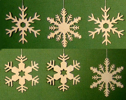 Six Snowflakes Exquisite Natural Ornaments