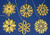 Snowflakes Six Crystals Ornaments