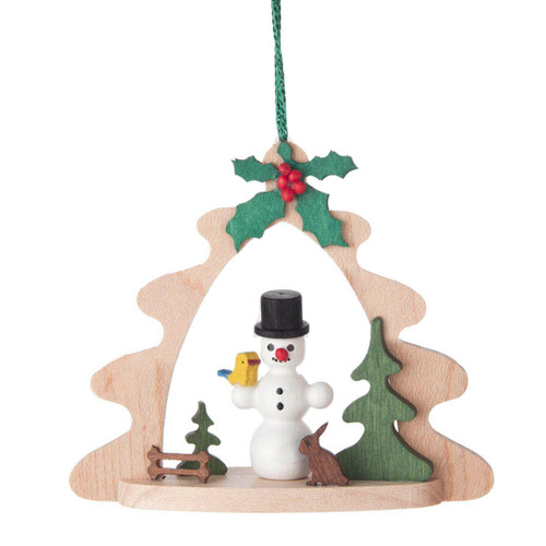 Snowman Tree Frame Ornament