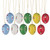 Ten Colorful Dotted Eggs German Ornaments ORD224X012