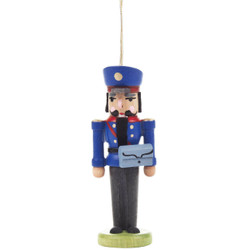 Nutcracker Postman Ornament Blue