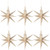 Six Natural Wood Pointy Stars German Ornaments ORD199X007N