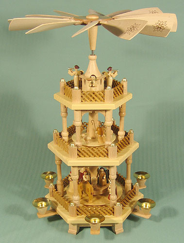 3 level nativity christmas carousel pyramid christmas pyramid paddles