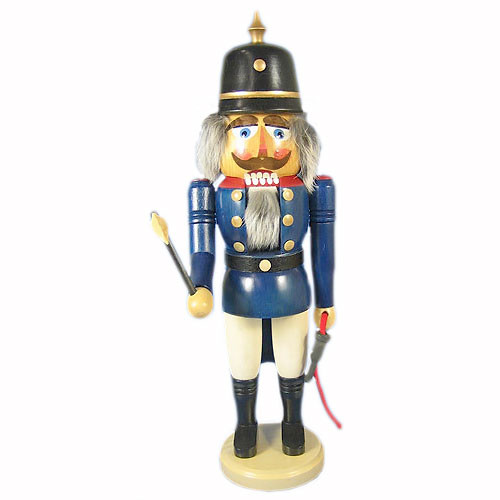 Blue Fireman German Nutcracker