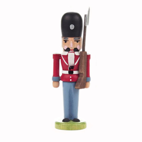 Mini Red German Nutcracker with Gun ChristKindlMarkt German Gifts