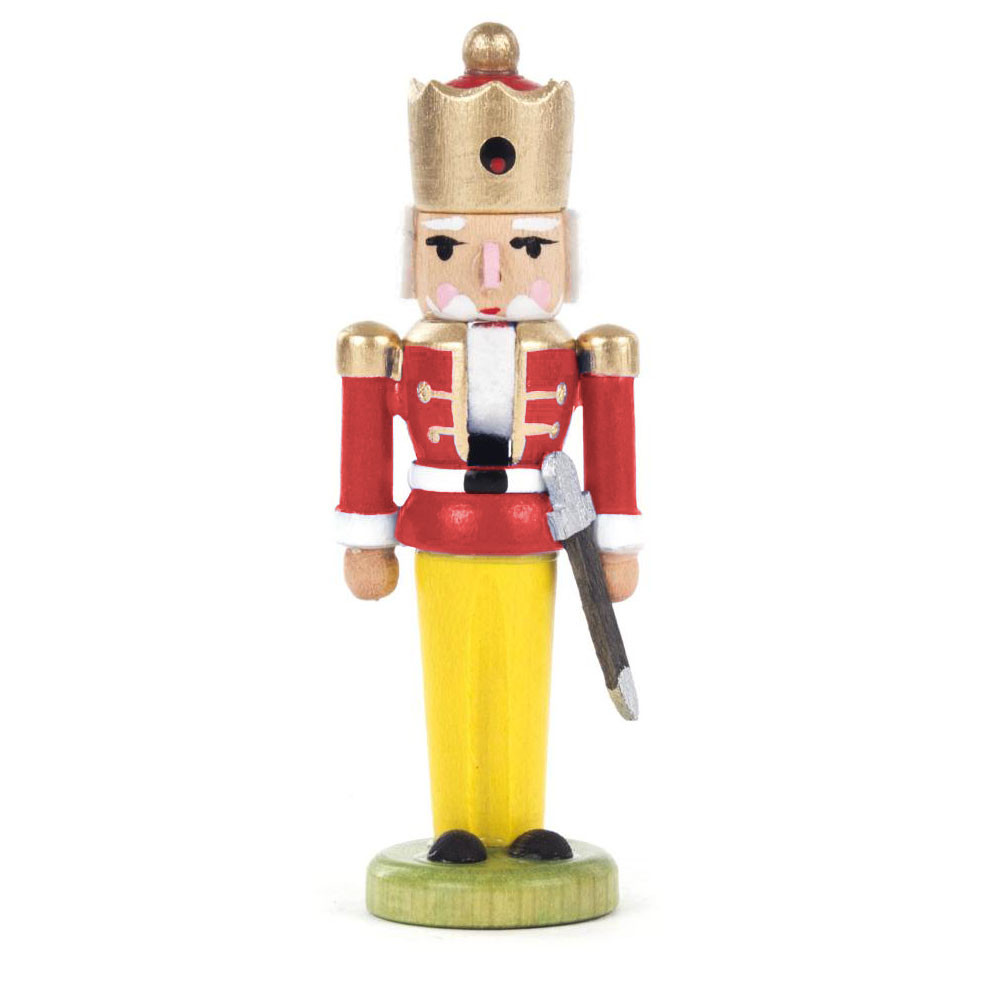 Mini Nutcracker Figurine King Red ChristKindlMarkt German Gifts