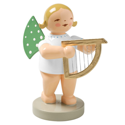 Blonde Angel Small Harp Wendt Kuhn Figurine FGW650X14B