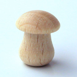 Wooden Mushroom German Figurine Wooden Tiny 10mm