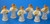 Wooden German Musical Angels Figurines White Set of Six