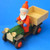 Handmade Santa on Wooden German Truck Figurine