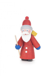 Wooden German Fun Time Santa Figurine Handmade 70mm