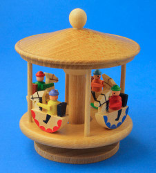 Mini Carousel Toy Horses German Figurine Wooden