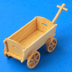 German Figurine Wooden Wagon Lg