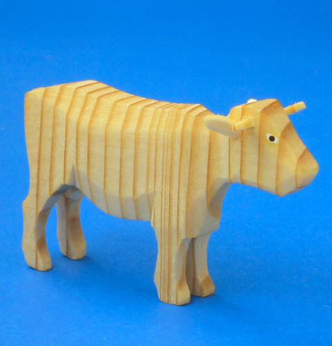 wooden cow toy