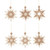 Six Snowflakes Wooden German Ornaments ORD199X326