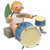 Blonde Wendt Kuhn Angel Sitting 2 Piece Percussion Figurine FGW650X44A