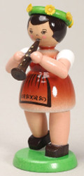 Girl Playing Flute Figurine