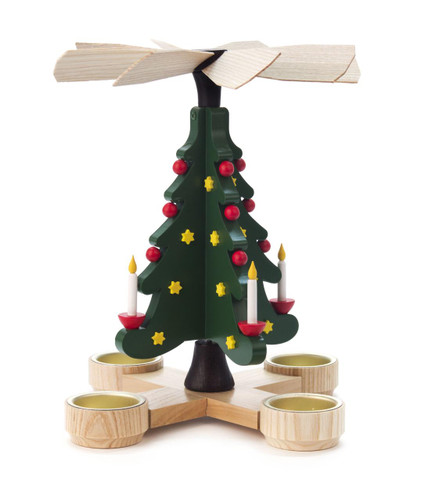 Holiday Christmas Tree German Tea Light Pyramid  PYD085X732