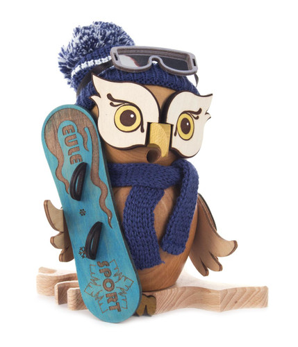 Snowboard Whimsical Owl German Smoker  SMD146X1670X15