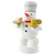 Snowman Baker Wooden Figurine with Coffee and Cake FGD195X097X24X2