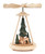 Mini Pyramid Carved Deer in Forest Trees PYD074X240X3