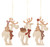 Set 3 Wooden German Christmas Reindeer Ornaments ORD199X992