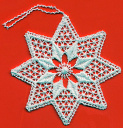 German Lace Christmas Star Ornament LN-W8