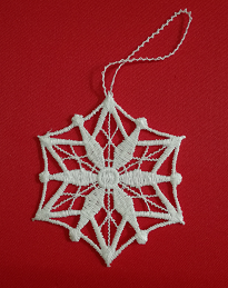 German Lace Christmas Snowflake Ornament LN-W34