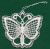 German Lace Butterfly Ornament LN-N4