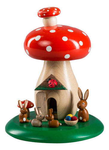 Bunny Dotted Red Mushroom German Smoker SMR265X29