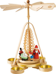 Santa with Children Gifts Christmas German Pyramid  PYR166X87