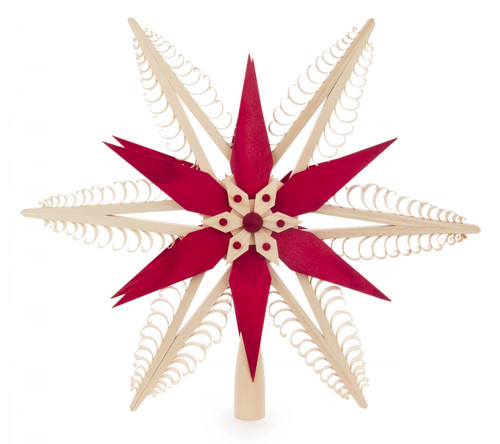 Star Tree Topper RED Star German Ornament ORD216X014X1