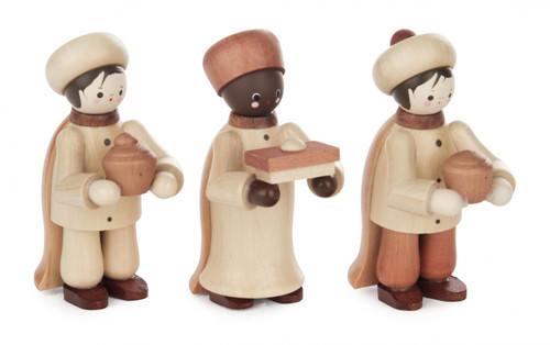 Wooden German Three Wiseman Handmade Figurines