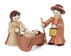 Wooden German Nativity Handmade Figurines