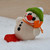 MINI Snowman with Snowboard German Smoker 3.5 inches  19602