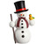 Happy Snowman with Bird German Smoker Figurine 5.9 Inches - 12213