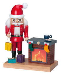 Nutcracker - Santa Claus with fireplace -smoke function- Made in Germany