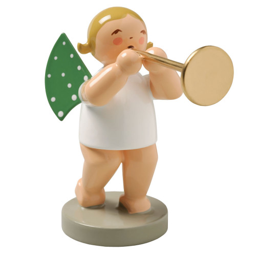 Blonde Angel Ceremonial Trumpet Wendt Kuhn Figurine FGW650X15