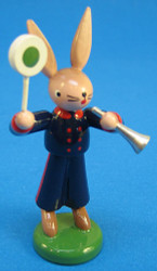 Bunny Figurine Conductor Police Traffic Cop