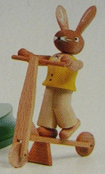 Bunny Scooter Figurine