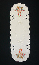 Christmas Candle German Table Topper Runner