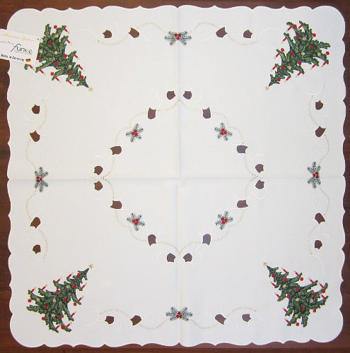 Winter Scene Made In Germany Christmas Linen Tablecloth 