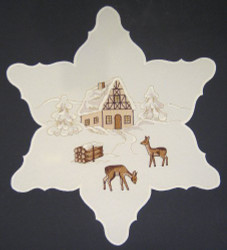 Christmas Winter Star German Table Topper Table Cloth