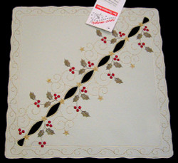 Holiday Holly Square Table Topper