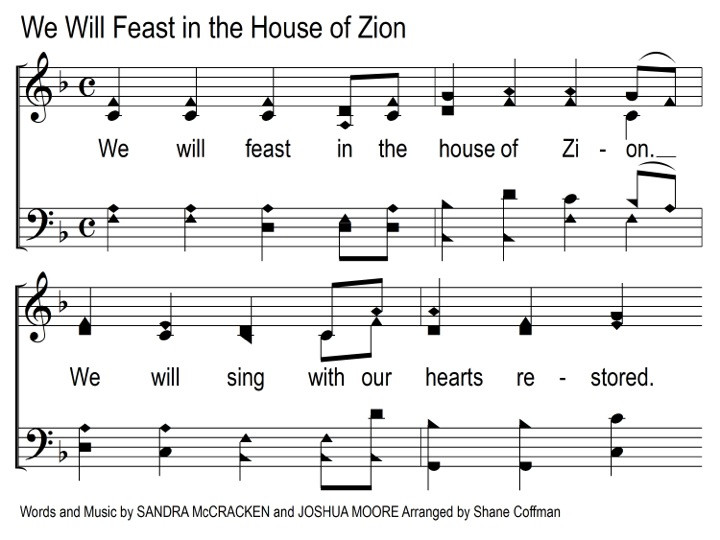 We Will Feast In The House Of Zion Lyrics We Will Feast In The House of Zion Song Slides - fearless4You.com